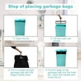 thumbnail image 3 of 13 Gallon Kitchen Trash Can Automatic Garbage Can with Touch-Free & Motion Sensor, Anti-Fingerprint Plastic Trash Bin for Home Office, Blue, 3 of 7