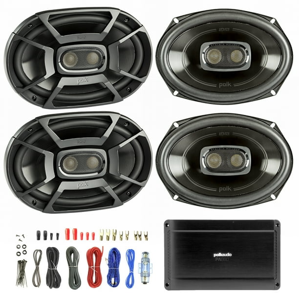 4X Polk 6x9 Inch 450W 3Way Car/ Boat Coaxial Stereo Audio Speakers