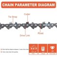 thumbnail image 5 of HIPA 4 Inch Mini Saw Chain 1/4" Mini-pitch .043 Gauge 28 Drive Link for Stihl GTA 26 Garden Pruner Mini Chainsaw, 5 of 7