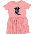 thumbnail image 3 of Inktastic Black Doodle Puppy Girls Toddler Dress, 3 of 5