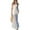 White, variant on Women's Layered Tube Maxi Dress with Tiered Style and Asymmetrical Cut 95% Cotton 5% Spandex for Casual Summer Everyday