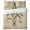 Beige, variant on Snowdrop Flower 4 Piece Bedding Set, Vintage Plant Taproot System Butterfly Rustic California King Size Duvet Cover Set with Zipper Closure & Corner Ties Soft Breathable Comforter Cover for Bedroom