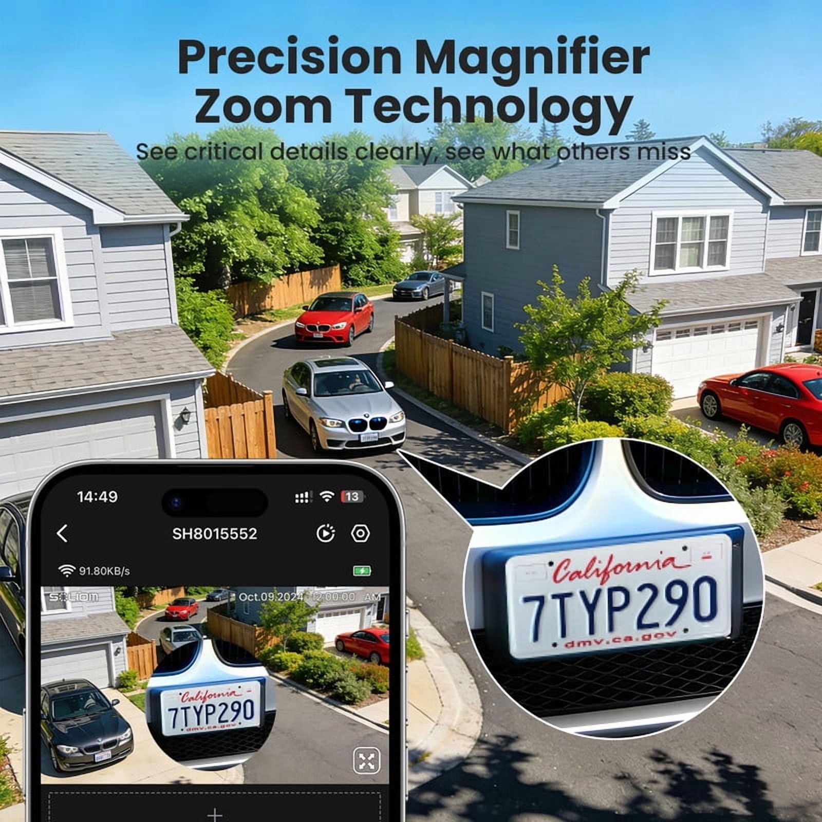 Soliom Wireless Outdoor Solar Security Camera 4-Cam Kit, 360° Auto Tracking with Radar, 5G/2.4G WiFi, 4K UHD Day & Night, No Fee, Home Security