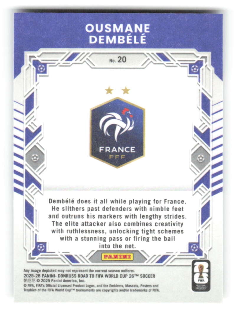 2025-26 Donruss Road to FIFA World Cup Elite Series #20 Ousmane