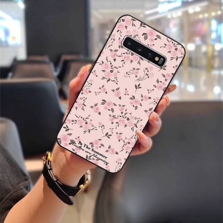 LYM-Phone Case For Samsung Galaxy S10 Plus/S10+/SM-G975N, Back Cover Shockproof Durable Anti-dust Silicone Phone Pouch Full wrap Anti-knock Cartoon Waterproof Cute Graffiti Protective