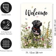 thumbnail image 2 of Floral Black Lab Garden Flag Spring Summer House Flags 28x40 Double Sided Flower Labrador Dog Yard Flags for Outside Lawn Large Outdoor Welcome Flags, 2 of 7