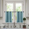 thumbnail image 1 of Solid Sunscreen Curtain 1 Panel Blackout Curtain Short Type Room Curtain Rod Pocket Style Curtain Kitchen Living Room Decor, 1 of 4