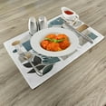 thumbnail image 2 of Ambesonne Aesthetic Place Mats Set of 4, Branches Modern Abstract, Standard Size, Blue Grey Pastel Brown, 2 of 5