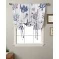 thumbnail image 2 of Vintage Coastal Tie Up Curtains for Kitchen Bathroom Bedroom Windows 45 Inch Length, Nautical Summer Beach Sea Turtle Starfish Balloon Drape Curtains Shade Rod Pocket Drapery Curtain Panel, 42"x54", 2 of 7