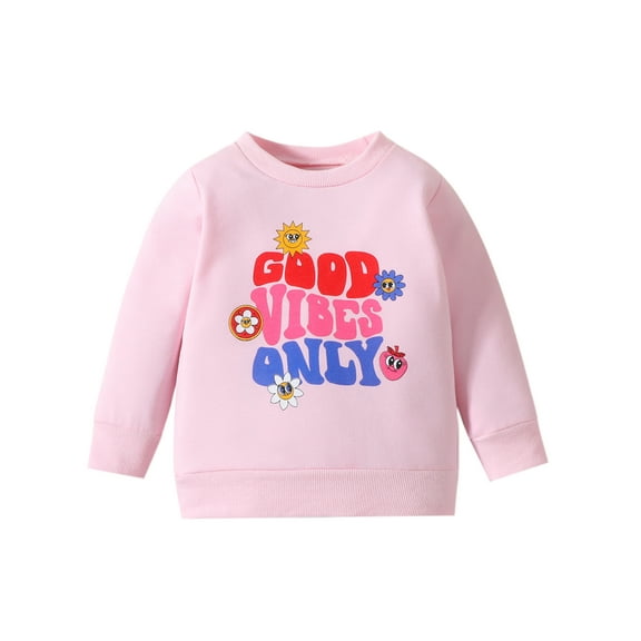 Bagilaanoe Toddler Baby Girl Boy Casual Sweatshirt Long Sleeve Letter Print Pullover 6M 9M 12M 18M 24M 3T Kids Fall Loose Tee Tops