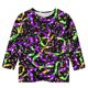 thumbnail image 4 of Blusas y camisas de manga larga con cuello redondo para niños Estampado de carnaval Camisa y top de manga 3/4 / cuello redondo tres cuartos para niños Top de poliéster para niños, 4 of 5