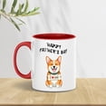 thumbnail image 4 of Cute Corgi Loves Dad Happy Father's Day 11oz Accent Two-tone Mug Welsh Corgi Dog Lover Gifts Idea Coffee Tea Cup - 12008, 4 of 5