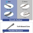 thumbnail image 3 of Unique Bargains 1/8" (3mm) 50ft (15M) 304 Stainless Steel Cable Wire Rope 7x19 Strands, 3 of 5