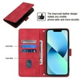 thumbnail image 5 of Feishell for Apple iPhone 14 6.1 inch Wallet Case with Wrist Strap,Flip Cover with Embossed Pattern PU Leather Kickstand Credit Card Slots Magnetic Clasp Folio Purse Phone Case,Red, 5 of 7