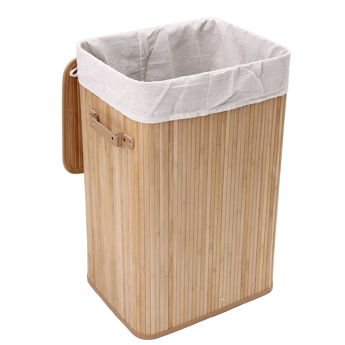 Details about   Bamboo Laundry Basket Hamper Wicker Clothes Storage Bag Sorter Bin Organizer Lid 