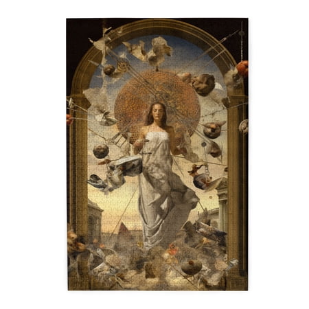 1000 PCS 1000 Piece Art Jigsaw Puzzles Surrealism Illustration Brain Challenge Wonderful Imagination Impossible Hard Difficult Challenging Puzzles For Adults Funny Art Wooden Puzzle