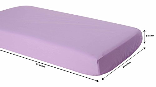 Bacati Solid 2-Piece Fitted Crib Sheet 100% Cotton Percale, Available in Multiple Colors