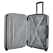 Protege Vacationer 20-inch Carry-on Expandable Hardside Luggage With 360-Spinner Wheels and Divider Pockets, Silver