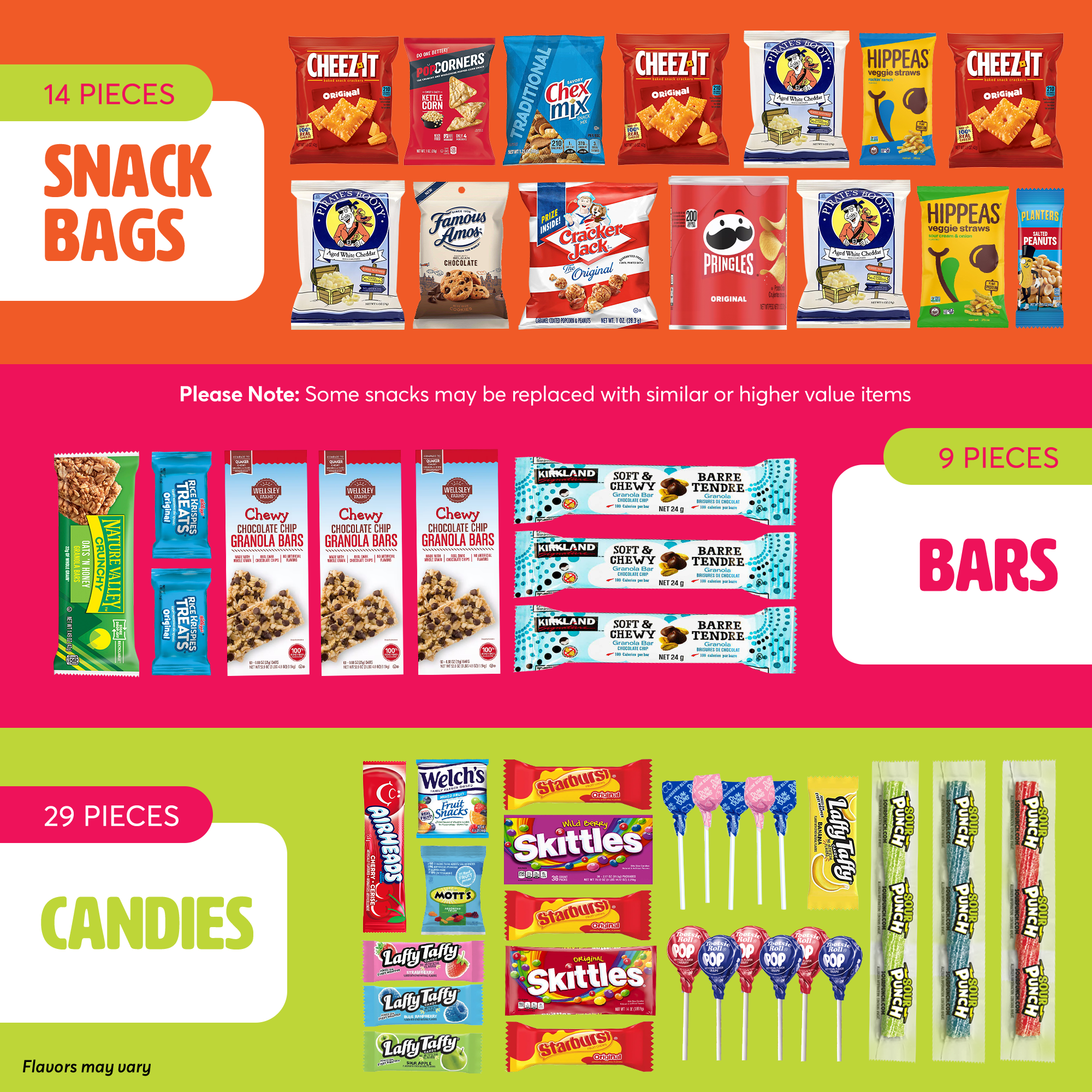 I AM Snacky Snack Box Variety Pack (52 Count) Chips, Cookies, Candy, Crackers - Care Package