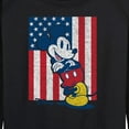 thumbnail image 3 of Disney - Americana - Mickey Vertical American Flag - Women's Lightweight French Terry Long Sleeve Shirt, 3 of 5