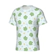 thumbnail image 5 of Vsdgher Kawaii Frogs Print Men's Dry Fit Mesh Athletic Shirts Moisture Wicking Tennis T-Shirt Tops, 5 of 9