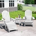 thumbnail image 4 of WINSOON Folding Adirondack Ottoman Outdoor Ottoman, White, 4 of 6