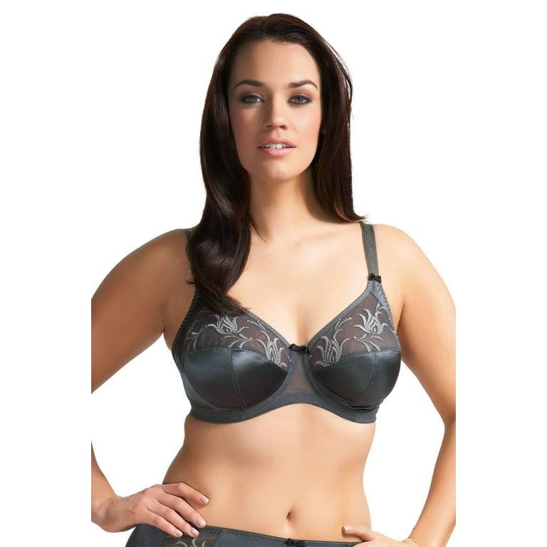 Elomi Caitlyn Side Support Underwire Bra (40J Blackberry) at  Women's  Clothing store: Bras