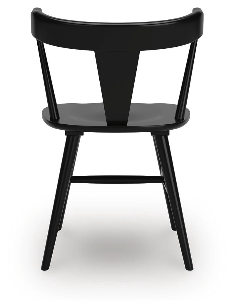 Signature Design by Ashley Gretlynn Modern Dining Chairs with Wraparound Back, Set of 2, Black