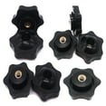 thumbnail image 2 of 8pcs Head Black Plastic Thread Star Knob Knob Star Clamping Female Faucets, 2 of 6