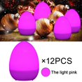 thumbnail image 3 of Paquete de 12 huevos de Pascua rico y de 2.0 in para relleno de bolsas, decoración para hogar, regalos de temáticos de Pascua, búsqueda Iluminación rosa yotijar Huevos de Pascua, 3 of 10