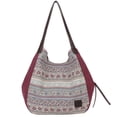 thumbnail image 2 of Bolso De Lona Sencillo De Un Solo Hombro Para Mujer, Bolso De Hombro Duradero Con Varios Compartimentos Para Viajes Escolares Inevent AP006178-02, 2 of 6
