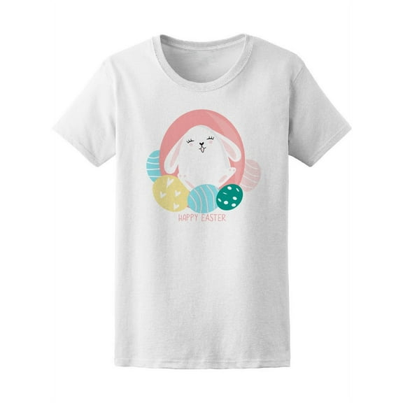 Cute And Colorful Happy Easter T-Shirt Women -Image by Shutterstock, Female Medium