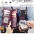 thumbnail image 4 of for iPhone 14 Pro Max Wallet Case, Phone Case for iPhone 14 Pro Max Case with Card Holder for Women Men, Durable Case for iPhone 14 Pro Max with Kickstand Strap Zipper, Red, 4 of 13
