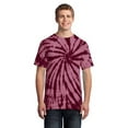 thumbnail image 1 of Port & Company Mens Essential Tie-Dye Tee - Maroon - Large, 1 of 1