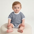 thumbnail image 2 of biudgviw Baby Boy Girl Clothes Short Sleeve Newborn Infant Bodysuit Color Block Casual Round Neck Onesies Rompers Summer Outfits(Blue,3-6 Months), 2 of 6