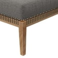 thumbnail image 5 of Ottoman Lounge Chair, Grey Gray Natural, Teak Wood, Outdoor Patio Balcony Cafe Bistro Garden Hospitality Restaurant, Modern Contemporary HB34218, 5 of 7