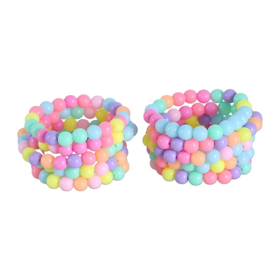 Children's Beaded Bracelets-10 Pieces-girls' Toy Jewelry Wristbands-various Colors-cute Birthday Gifts Party Decorations
