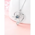 thumbnail image 5 of CACA LADY I Love You Necklace 100 Languages Projection Necklace 925 Sterling Silver Heart Dragonfly Pendant Necklace jewelry Romantic Gifts for Gfriend Women Birthday Anniversary, 5 of 6