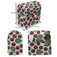 thumbnail image 5 of Fruit Lounger Chair Bag, Detailed Hand Drawn Spotted Juicy Summer Raspberries Leaves Pattern, High Capacity Storage with Handle Container, Lounger Size, White Green and Dark Pink, by Ambesonne, 5 of 5