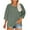Army Green, variant on YUGYXL Oversized Tshirts for Women 3/4 Sleeve Round Neck Shirts Plus Size Breathable Blouses Loose Fit Tees Green L