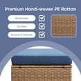 thumbnail image 5 of POCASSY Wicker Outdoor Ottoman with Cushions, 5 of 6