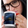 thumbnail image 2 of 3drose, France. Milky Way over Le Mont St. Michel Landmark., 15oz Two-tone Red Mug, 2 of 6