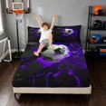 thumbnail image 3 of Manfei Sports Football Bed Sheets, Gradient Lightning Full Size Sheets, Sky Blue Shatter 4pcs(1 Flat Sheet, 1 Fitted Sheet and 2 Pillowcases), 3 of 6