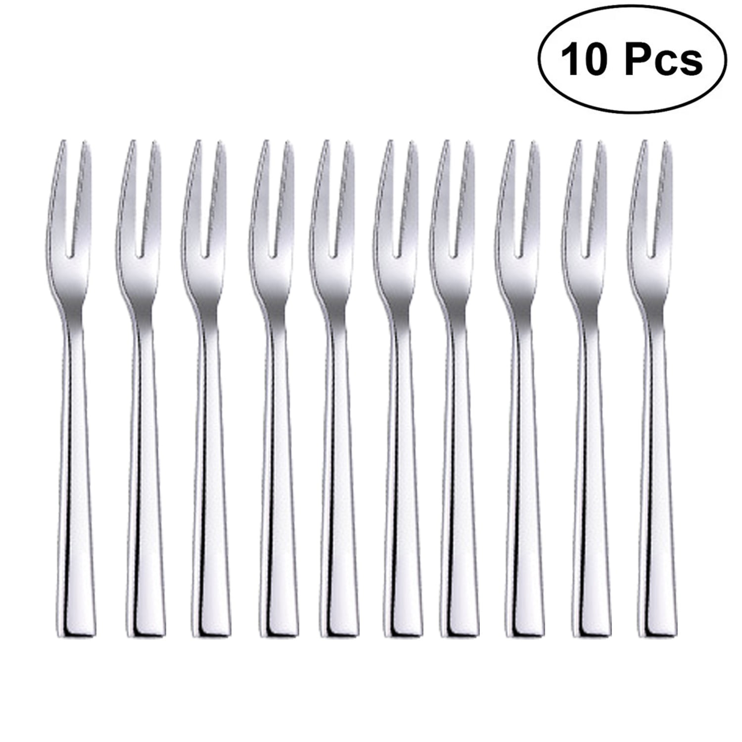 304 Stainless Steel Forks Set Dessert and Cake Dessert Fork Two Tooth Forks Home Party Stainless Steel Fruit Forks for Fruit Dessert Forks 