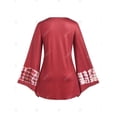 thumbnail image 3 of Tallas grandes Dreamcatcher Imprimir manga de campana camiseta Rosegal Mangas largas de talla grande, 3 of 5