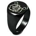 thumbnail image 1 of Sterling Silver Carpe Diem Engraved Round Flat Top Polished Ring, 1 of 1