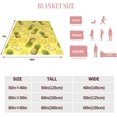 thumbnail image 3 of Pineapples Throw Blanket Lightweight Warm Flannel Fleece Blankets Cozy Soft Air Conditioning Blanket Gift for Women Men Girls Boys 60"x50", 3 of 6
