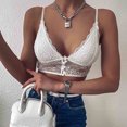 thumbnail image 3 of Fengqque Women's Fashion Lace Floral Bralette Sexy Sleeveless Crop Tops Bras, 3 of 5