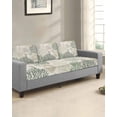 thumbnail image 2 of Sage Green Ocean Sofa Couch Cushion Covers Washable, Removable Stretchable Sectional Couch Covers, Coastal Grey Coral Starfish Shell Slipcovers for L & T Shape Sofa Furniture Protector S Size 3 pcs, 2 of 7