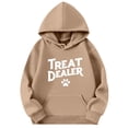 thumbnail image 5 of Tanghaowl Women Sweatshirt Long Sleeve Letter Printed Hoodie Loose Oversize Sweatshirts Pullover Top Blouse Khaki S, 5 of 6